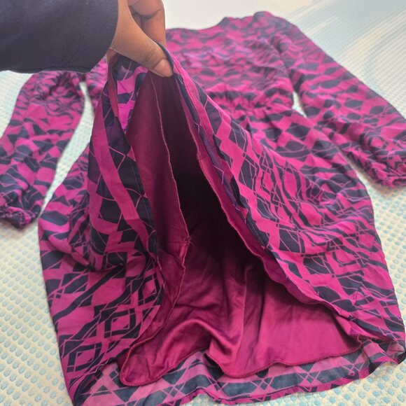 Speechless Purple Geometric Pattern Printed Dress Size Large - Picture 8 of 11